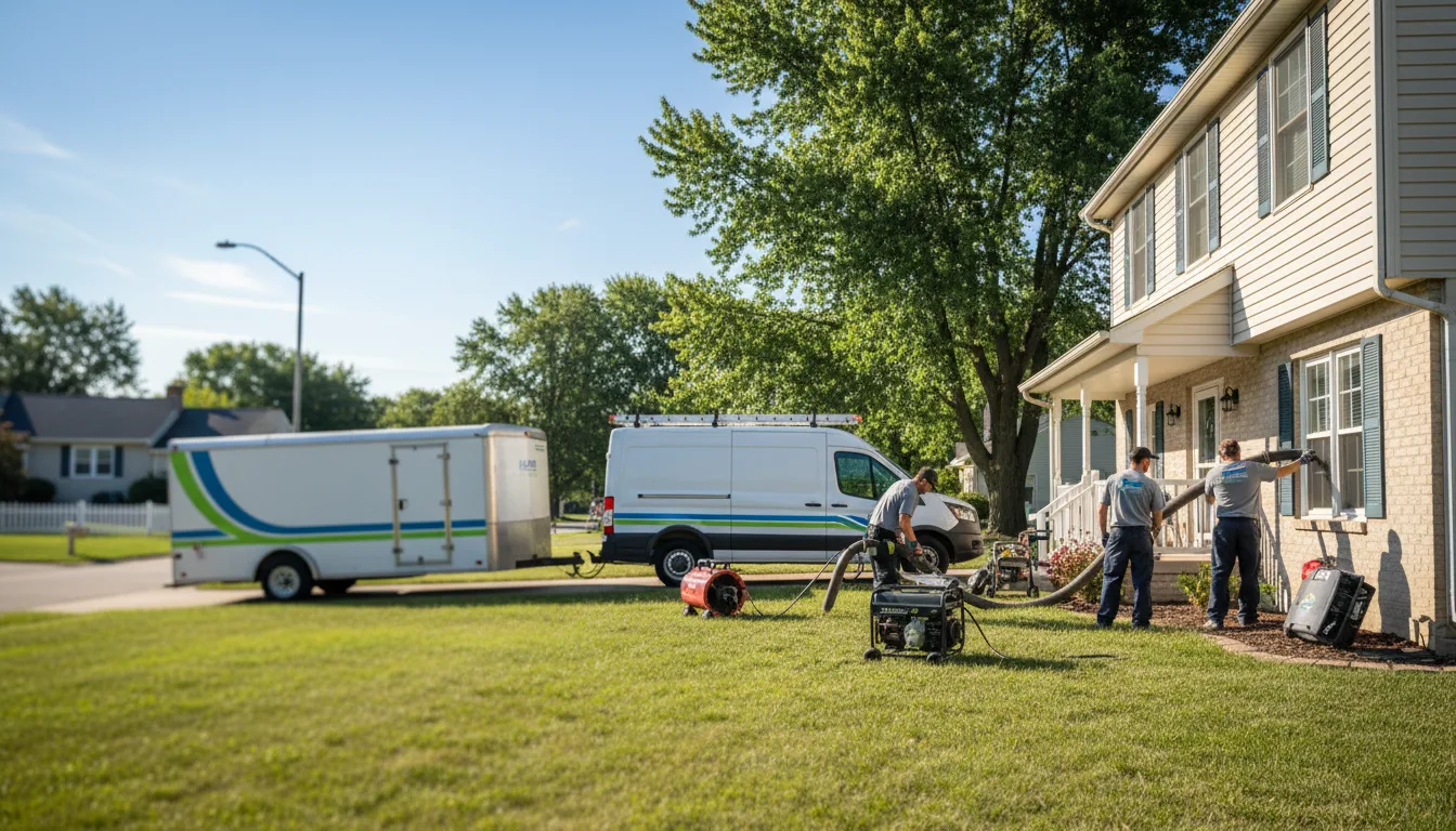 Flooded Basement Restoration And Cleanup With Repair in Pittsfield, IL near me